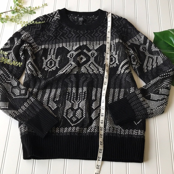 J. Crew pullover sweater black grey cozy - Picture 7 of 7